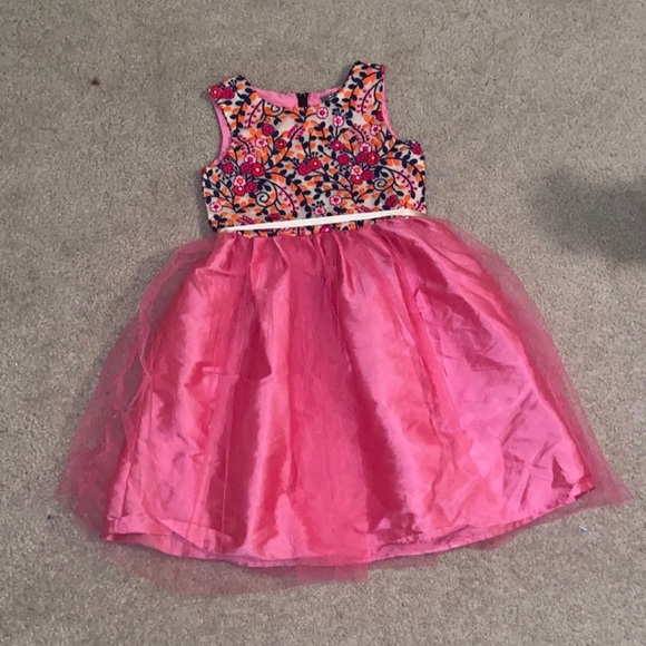 Girl Pink Floral Dress - Picture 1 of 2